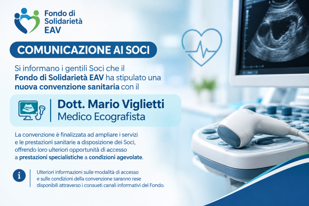COMUNICATO N. 17-2026: NUOVA CONVENZIONE MEDICA “ECOGRAFISTA”